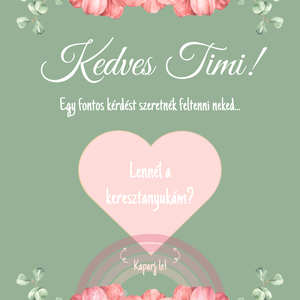 Keresztszülő felkérő kaparós kártya / Lennél a keresztanyukám? kaparós kártya :) / Kaparós sorsjegy 3. - otthon & életmód - papír, írószer - ajándékozás kellékei - ajándék sorsjegy - Meska.hu