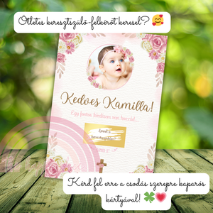 Keresztszülő felkérő FÉNYKÉPES / Lennél a keresztanyukám? kaparós kártya :) / Kaparós sorsjegy 3., Otthon & Életmód, Papír írószer, Ajándékozás kellékei, Ajándék sorsjegy, Fotó, grafika, rajz, illusztráció, MESKA
