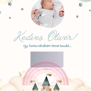 Keresztszülő felkérő FÉNYKÉPES / Lennél a keresztapukám? kaparós kártya :) / Kaparós sorsjegy 2. - otthon & életmód - papír, írószer - ajándékozás kellékei - ajándék sorsjegy - Meska.hu