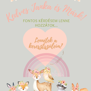 Keresztszülő felkérő kaparós kártya :) / Kaparós sorsjegy 3. - otthon & életmód - papír, írószer - ajándékozás kellékei - ajándék sorsjegy - Meska.hu