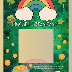 Kaparós kártya / Kincses szivárvány / Ajándék, születésnap, névnap, ünnep, céges / Kaparós sorsjegy - otthon & életmód - papír, írószer - Meska.hu