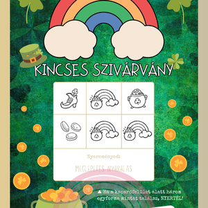 Kaparós kártya / Kincses szivárvány / Ajándék, születésnap, névnap, ünnep, céges / Kaparós sorsjegy - otthon & életmód - papír, írószer - Meska.hu