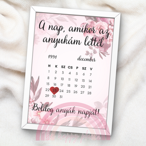 Anyák napi ajándék 6. / A nap, amikor az anyukám lettél / Fali dekoráció, falikép, kollázs / digitális, nyomat / A4,A3, Otthon & Életmód, Dekoráció, Kép & Falikép, Poszter, Fotó, grafika, rajz, illusztráció, MESKA