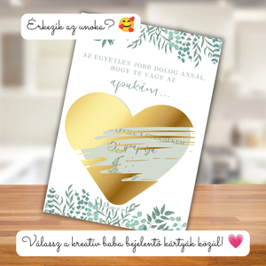 Baba bejelentő kaparós kártya :) / Unoka bejelentő / Szivecskés kaparós sorsjegy 2. - Meska.hu