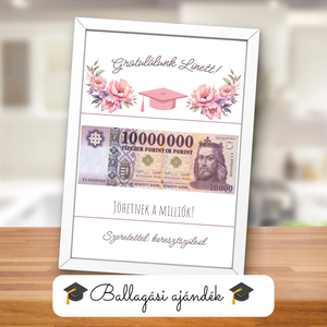 Ballagási ajándék 1. / Az első millióm kép / Pénzátadó ajándék / Dekoráció, falikép, kollázs / digitális, nyomat / A4,A3, Otthon & Életmód, Papír, írószer, Ajándékozás kellékei, Pénzátadó képkeret, Fotó, grafika, rajz, illusztráció, MESKA