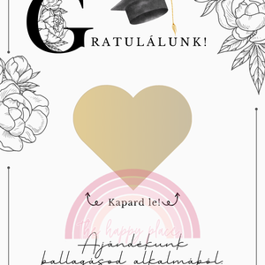 Ballagási kaparós kártya 1. / Ajándék, ballagás, diploma / Kaparós sorsjegy - otthon & életmód - papír, írószer - ajándékozás kellékei - ajándék sorsjegy - Meska.hu