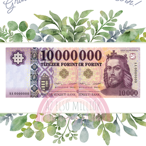 Esküvői pénzátadó / Az első milliónk kép / Pénzátadó ajándék / Dekoráció, falikép, kollázs / digitális, nyomat / A4,A3 - otthon & életmód - papír, írószer - ajándékozás kellékei - pénzátadó képkeret - Meska.hu