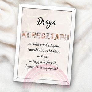 Apák napi ajándék 26. / Ajándék keresztapának / Fali dekoráció, falikép, kollázs / digitális, nyomat / A4,A3 - Meska.hu