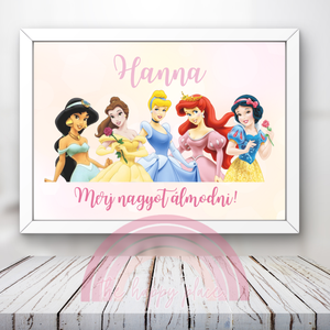 Gyereknapi ajándék 8. / Disney hercegnős kép / Ajándék gyermeknapra / Fali dekoráció, falikép / digitális,nyomat / A4,A3, Otthon & Életmód, Dekoráció, Kép & Falikép, Poszter, Fotó, grafika, rajz, illusztráció, MESKA
