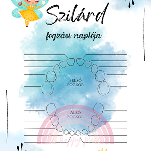Fogzási napló / Első fogak / Tejfogak / Emlék 1.. - otthon & életmód - papír, írószer - jegyzetfüzet & napló - Meska.hu
