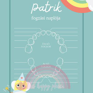 Fogzási napló / Első fogak / Tejfogak / Emlék 2. - otthon & életmód - papír, írószer - jegyzetfüzet & napló - Meska.hu