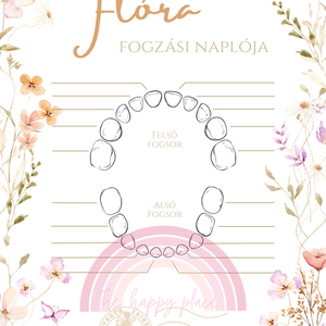 Fogzási napló / Első fogak / Tejfogak / Emlék 4. - otthon & életmód - papír, írószer - jegyzetfüzet & napló - Meska.hu