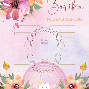 Fogzási napló / Első fogak / Tejfogak / Emlék 5. - otthon & életmód - papír, írószer - jegyzetfüzet & napló - Meska.hu