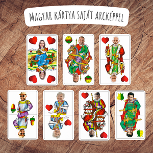 Magyar kártya / Saját arcképes kártyajáték / Egyedi kártyapakli / Születésnap, névnap, lánybúcsú, legénybúcsú, céges - Meska.hu