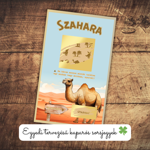 Kaparós kártya :) / Szahara / Utazás ajándék / Beszálló kártya / Ajándék átadó / Egyedi kaparós sorsjegy - Meska.hu