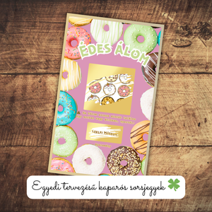 Kaparós kártya :) / Édes álom / Ajándék átadó / Egyedi kaparós sorsjegy, Otthon & Életmód, Papír írószer, Ajándékozás kellékei, Ajándék sorsjegy, Fotó, grafika, rajz, illusztráció, MESKA