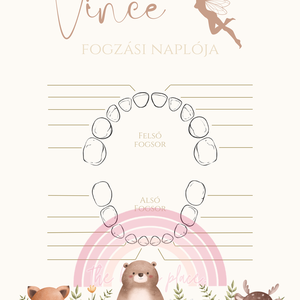 Fogzási napló / Első fogak / Tejfogak / Emlék 3. - otthon & életmód - papír, írószer - jegyzetfüzet & napló - Meska.hu