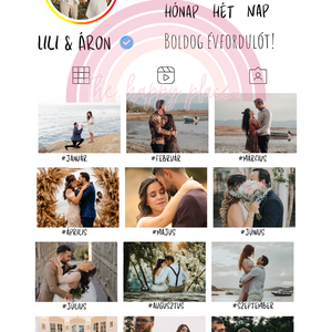 Instagram kép 1. / Születésnap, évforduló, esküvő, ajándék / Fali dekoráció, falikép, kollázs / digitális,nyomat / A4,A3 - otthon & életmód - dekoráció - kép & falikép - poszter - Meska.hu