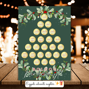 Adventi naptár 3. / Karácsonyi ajándék / A4 fali dekoráció, falikép, Karácsony, Adventi díszek, Adventi naptár, Fotó, grafika, rajz, illusztráció, MESKA