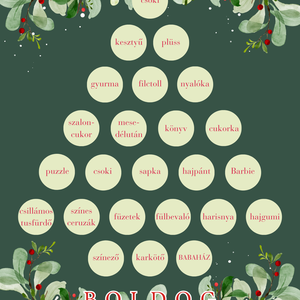 Adventi naptár 3. / Karácsonyi ajándék / A4 fali dekoráció, falikép - karácsony - adventi díszek - adventi naptár - Meska.hu