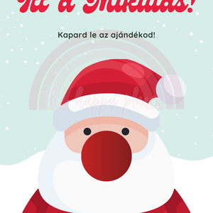 Mikulás kaparós kártya 1. / Ajándék / Kaparós sorsjegy / Karácsonyi kártya - karácsony - mikulás - mikulás ajándékok - Meska.hu