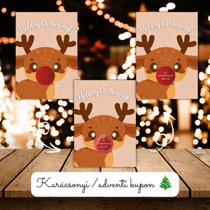 Karácsonyi kupon / Adventi kupon / Mikulás kupon / Ajándék, meglepetés / Kaparós sorsjegy / Karácsonyi ajándék 1., Karácsony, Karácsonyi ajándékozás, Karácsonyi képeslap, üdvözlőlap, ajándékkísérő, Fotó, grafika, rajz, illusztráció, MESKA