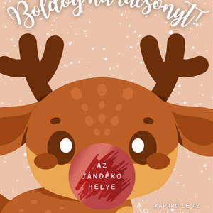 Karácsonyi kupon / Adventi kupon / Mikulás kupon / Ajándék, meglepetés / Kaparós sorsjegy / Karácsonyi ajándék 1. - karácsony - karácsonyi ajándékozás - karácsonyi képeslap, üdvözlőlap, ajándékkísérő - Meska.hu