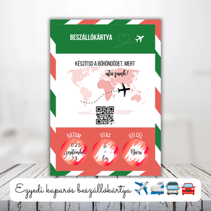 Kaparós beszállókártya QR kóddal utazáshoz / Ajándék, repülőút, buszos utazás, autóút, vonatút / Boarding pass - otthon & életmód - papír, írószer - ajándékozás kellékei - ajándék sorsjegy - Meska.hu