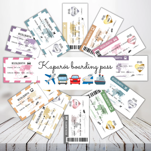 Kaparós beszálló kártya utazáshoz / Ajándék, utazás, repülő, boarding pass / Kaparós sorsjegy 10x5cm, Otthon & Életmód, Papír, írószer, Ajándékozás kellékei, Ajándék sorsjegy, , MESKA
