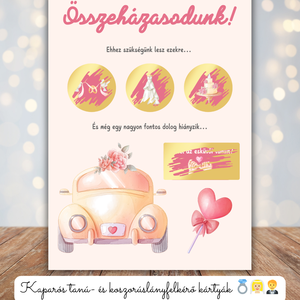 Esküvői tanúfelkérő, koszorúslány-felkérő kaparós kártya 5. / Ajándék, születésnap, névnap, ünnep, céges, Esküvő, Meghívó & Kártya, Koszorúslány felkérő, Fotó, grafika, rajz, illusztráció, MESKA