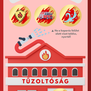 Tűzoltó kaparós kártya :)  / Születésnap, névnap, céges, legénybúcsú, lánybúcsú / Baba bejelentő / Ajándék átadó - otthon & életmód - papír, írószer - ajándékozás kellékei - ajándék sorsjegy - Meska.hu