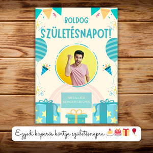 Boldog születésnapot! / Egyedi kaparós kártya / Ajándék, születésnap, névnap, ünnep, céges / Kaparós sorsjegy 2. - otthon & életmód - papír, írószer - ajándékozás kellékei - ajándék sorsjegy - Meska.hu