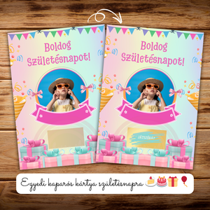 Boldog születésnapot! / Egyedi kaparós kártya / Ajándék, születésnap, névnap, ünnep, céges / Kaparós sorsjegy 8. - Meska.hu