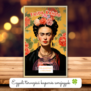 Kaparós kártya :) / Frida Kahlo / Művészet / Meglepetés ajándékátadó / Egyedi kaparós sorsjegy - otthon & életmód - papír, írószer - ajándékozás kellékei - képeslap, üdvözlőlap - Meska.hu