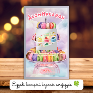 Kaparós kártya :) / ÁlomMacaron / Ajándék átadó édeségekkel / Meglepetés kaparós sorsjegy - Meska.hu