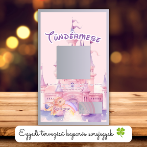 Kaparós kártya :) / Tündérmese / Disney ihlette ajándék átadó / Meglepetés kaparós sorsjegy - otthon & életmód - papír, írószer - ajándékozás kellékei - képeslap, üdvözlőlap - Meska.hu