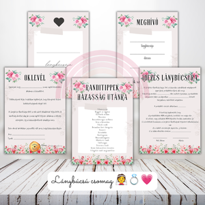 Lánybúcsús játékok / Lánybúcsú buli / Feladatok, kihívások, kvízek / Digitális / Csomag 1. - esküvő - lánybúcsú - Meska.hu