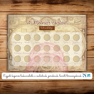 Kaparós bakancslista / Világtérkép / Utazd körbe a világot! / A4 nyomat / 2. - otthon & életmód - dekoráció - kép & falikép - poszter - Meska.hu