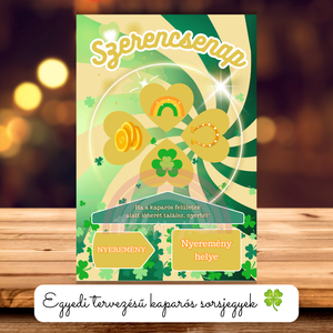 Szerencsenap kaparós sorsjegy :) / Ajándék, születésnap, névnap, ünnep, céges - otthon & életmód - papír, írószer - ajándékozás kellékei - ajándék sorsjegy - Meska.hu