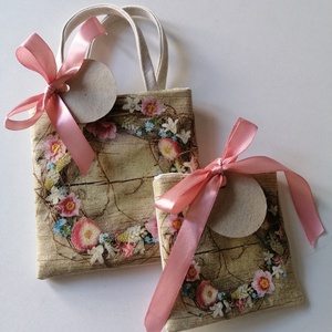 Ajándékátadó táska kollekció 2 részes, Esküvő, Kiegészítők, Táska, Decoupage, transzfer és szalvétatechnika, Varrás, MESKA