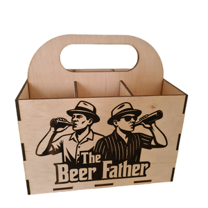 The Beer Father fa sörös rekesz (6 rekesszel) - otthon & életmód - konyhafelszerelés, tálalás - italos kellékek - sörtartó - Meska.hu
