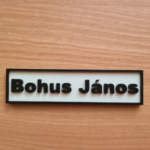 Letisztult 3D névtábla az ajtódra  Minimalista design, maximális hatás! + ajándék kis névtábla a postaládára is. - otthon & életmód - ház & kert - névtábla - Meska.hu