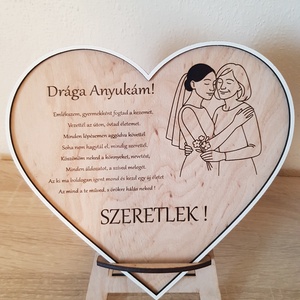 Szülőköszöntő Csomag Menyasszony Szüleinek, Szív Dísz és Bortartó, Esküvői Ajándék - esküvő - emlék & ajándék - szülőköszöntő ajándék - Meska.hu