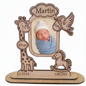 Újszülött Emlékőrző Képkeret, Babaszületési Adatokkal Gravírozva, Fa Fényképtartó, Keresztelő Ajándék - játék & sport - babalátogató ajándékcsomag - Meska.hu