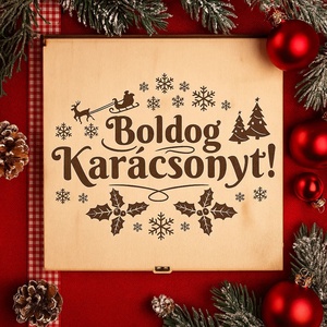 Fa Karácsonyfadísz Szett Díszdobozban (9 db)  Opcionális Gravírozással, Karácsony, Karácsonyi lakásdekoráció, Karácsonyfadíszek, Gravírozás, pirográfia, MESKA