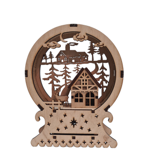Világító Karácsonyi Asztaldísz  LED-es, Elemes Fa Dekoráció - karácsony - adventi díszek - adventi asztaldísz - Meska.hu
