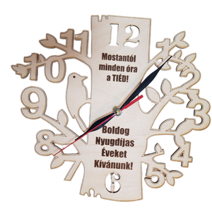 Nyugdíjas Búcsúztató Falióra  Egyedi Gravírozott Ajándék - otthon & életmód - dekoráció - fali és függő dekoráció - falióra & óra - Meska.hu