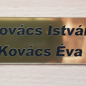 Egyedi Ajtónévtábla  Szállítás Akár 590 Ft!  Arany/Ezüst - otthon & életmód - ház & kert - névtábla - Meska.hu