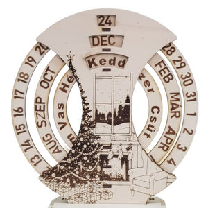 Varázslatos Karácsonyi Öröknaptár Fából - karácsony - karácsonyi lakásdekoráció - ünnepi asztaldekoráció - Meska.hu