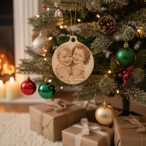 Egyedi Fényképes Karácsonyfadísz Fából  Postázás már 450Ft-tól ! - Igazán Személyes Ajándék - karácsony - karácsonyi lakásdekoráció - karácsonyfadíszek - Meska.hu